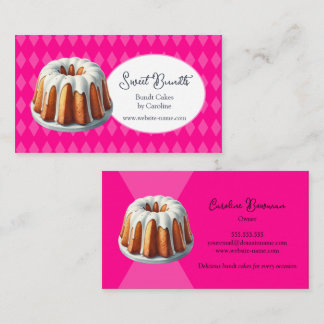 Tarjeta De Visita Bundt Cake Bakery in Hot Pink