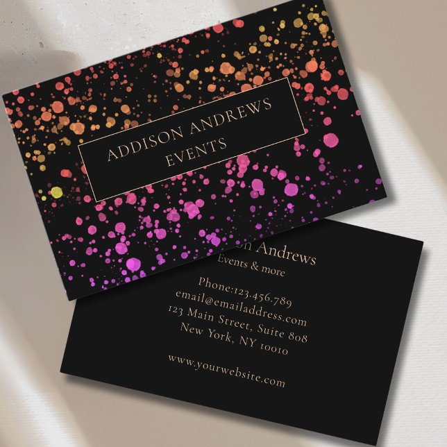 Tarjeta De Visita Bunte Kleckse (Modern Color Splash Business Card)