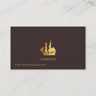 Tarjeta De Visita Buque de oro