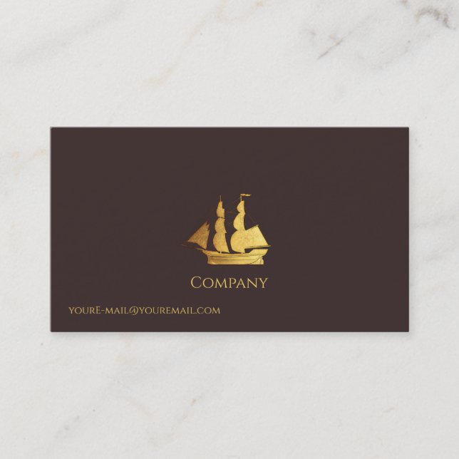 Tarjeta De Visita Buque de oro (Anverso)