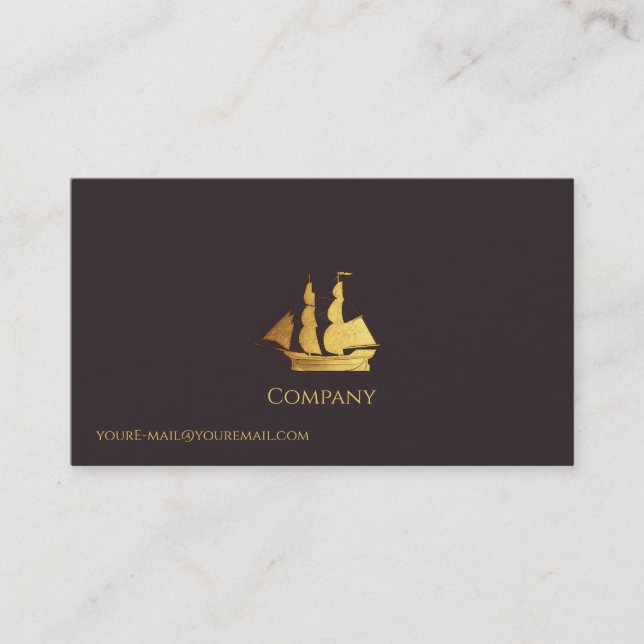 Tarjeta De Visita Buque de oro (Anverso)