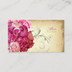 Tarjeta De Visita Buqué vintage de PixDezines, floristas/colores viv