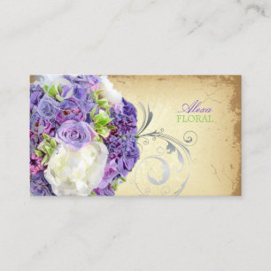 Tarjeta De Visita Buquet de novias de PixDezines, colores floristas/