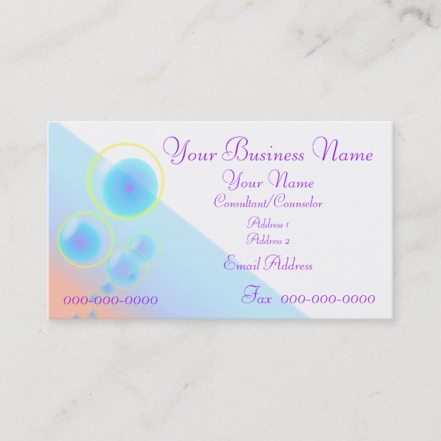 Tarjeta De Visita Burbble Business Card (Anverso)