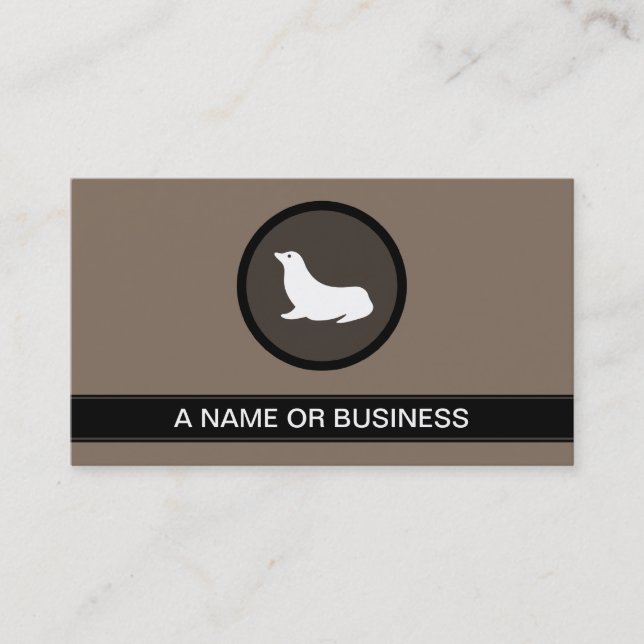 Tarjeta De Visita burbuja de foca mocha (Anverso)