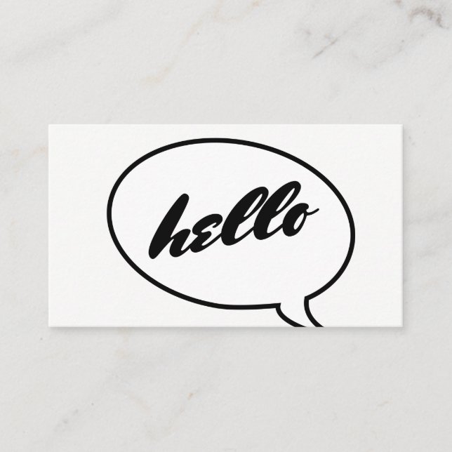 Tarjeta De Visita Burbuja de llamadas (Anverso)