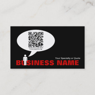 Tarjeta De Visita burbuja de voz de código qr