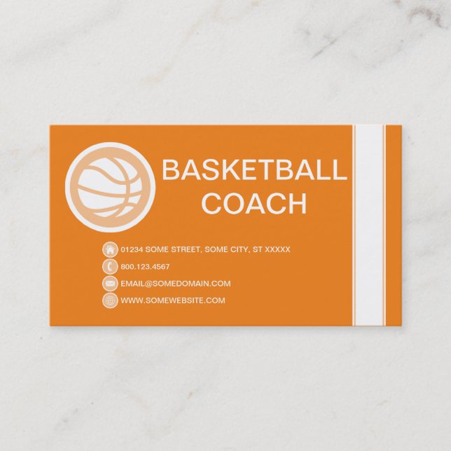 Tarjeta De Visita Burbuja del BALONCESTO (Anverso)
