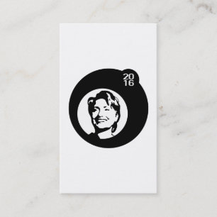 Tarjeta De Visita burbuja negra de hillary clinton