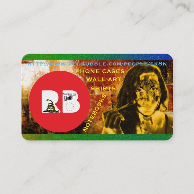 TARJETA DE VISITA BURBUJA ROJA SK8N (Anverso)