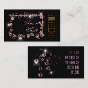 Tarjeta De Visita Burbujas abstractas artísticas modernas doradas ne