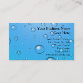 Tarjeta De Visita Burbujas claras, agua azul