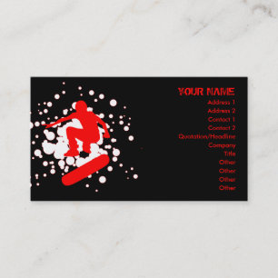 Tarjeta De Visita burbujas del monopatín: 2 echados a un lado: