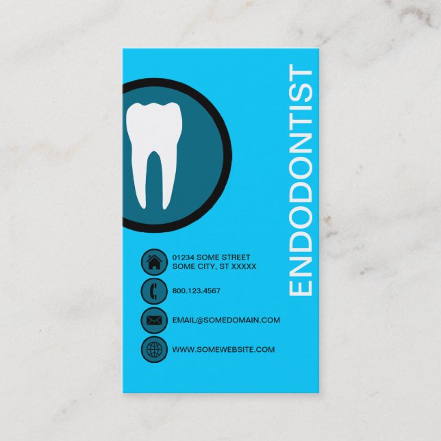 Tarjeta De Visita burbujas ENDODONTISTAS (Anverso)