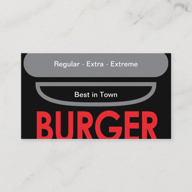 Tarjeta De Visita Burger (Anverso)