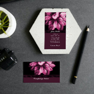 Tarjeta de visita Burgundy Bloom
