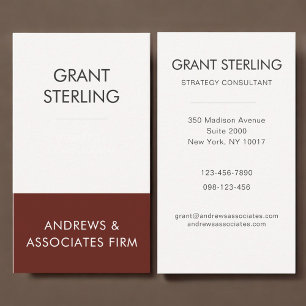 Tarjeta De Visita Burgundy Elegante Corporativo Moderno