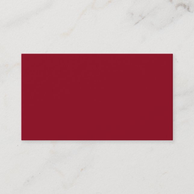 Tarjeta De Visita Burgundy Red Business Card (Anverso)