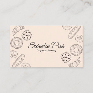Tarjeta De Visita Burlas divertidas y cocina negro y beige
