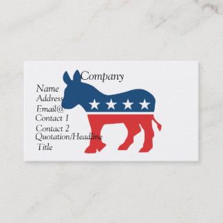 Tarjeta De Visita Burro de Demócrata