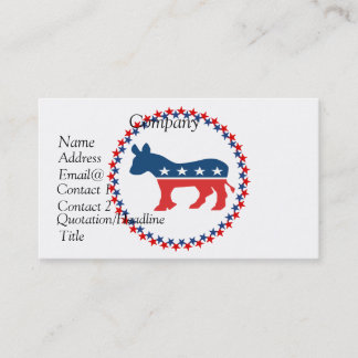 Tarjeta De Visita Burro de Demócrata