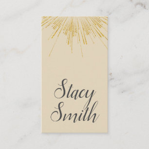 Tarjeta De Visita Burst de oro Beige/Gris