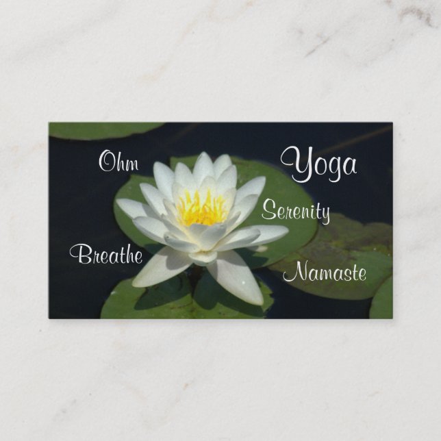 Tarjeta De Visita BUS DE personalizable.TARJETA/BLANCO LOTUS BLOSSOM (Anverso)
