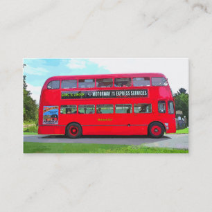 TARJETA DE VISITA BUS ROJO BRITÁNICO