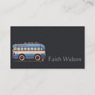 Tarjeta De Visita Bus turístico lindo del autobús