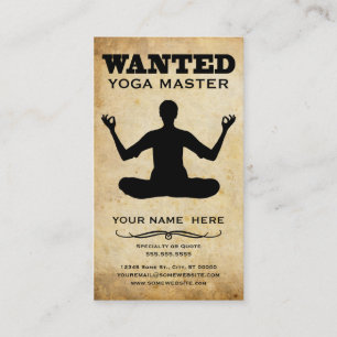 Tarjeta De Visita buscado: maestro de yoga