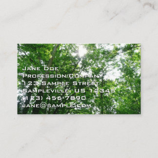 Tarjeta De Visita Buscando árboles de verano