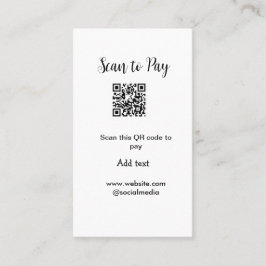 Tarjeta De Visita Buscar para pagar el análisis código QR agregar de