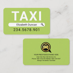 Tarjeta De Visita Buscar tu nombre taxista