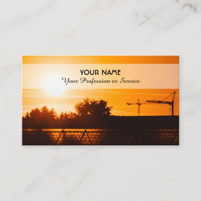 Tarjeta De Visita Busi especializado en grúas de construcción y grúa (Anverso)