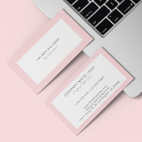 Busi simple minimalista de borde blanco y rosado