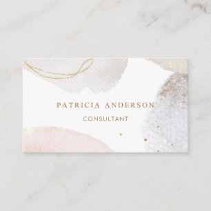 Tarjeta De Visita Busin de acuarela abstracto rosa y rugoso moderno