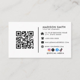 Tarjeta De Visita Busin de código QR del logotipo de la Compañía Pro