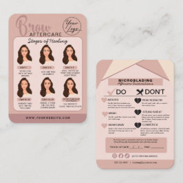 Tarjeta De Visita Busin de instrucciones de cuidado posterior de mic