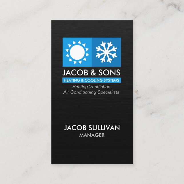 Tarjeta De Visita Busin de refrigeración de aire acondicionado de ve (Anverso)