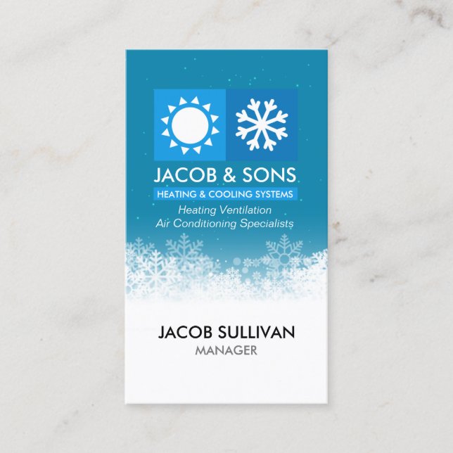 Tarjeta De Visita Busin de refrigeración de aire acondicionado de ve (Anverso)