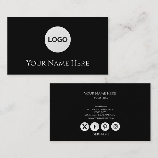 Tarjeta De Visita Business Card (Anverso / Reverso)