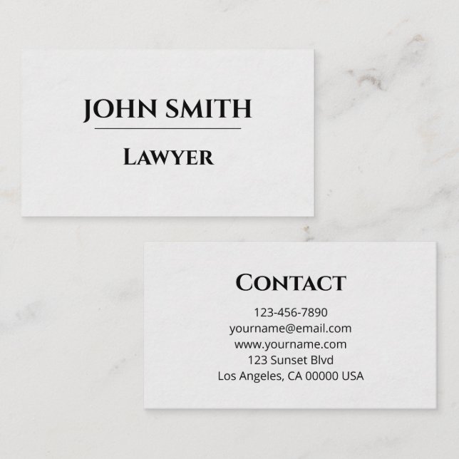 Tarjeta De Visita Business card (Anverso / Reverso)