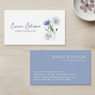 Tarjeta De Visita Business card flowers Floral contact card Modern