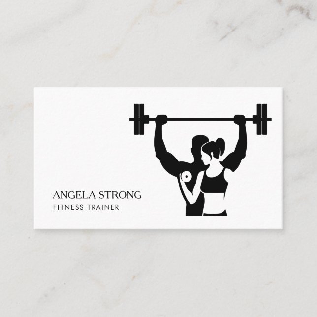 Tarjeta De Visita Business card for a fitness trainer or nutritionis (Anverso)