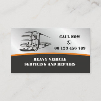 Tarjeta De Visita Business card for Auto services for heavy vehicle