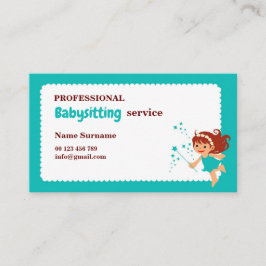 Tarjeta De Visita Business card for babysitter, childcare