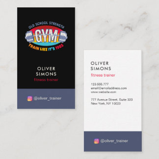 Tarjeta De Visita Business Card for Fitness trainer