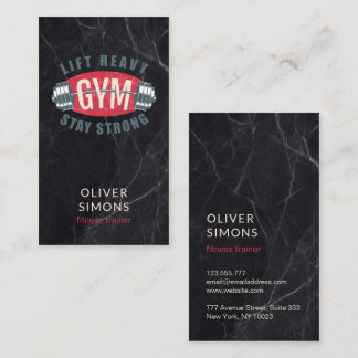 Tarjeta De Visita Business Card for Fitness trainer