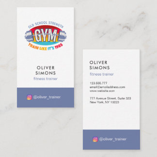 Tarjeta De Visita Business Card for Fitness trainer