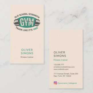 Tarjeta De Visita Business Card for Fitness trainer